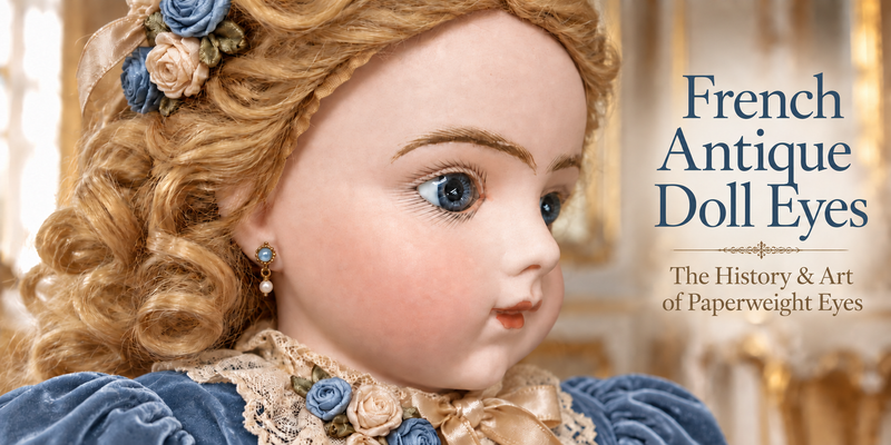 Paperweight Antique Doll Eyes 