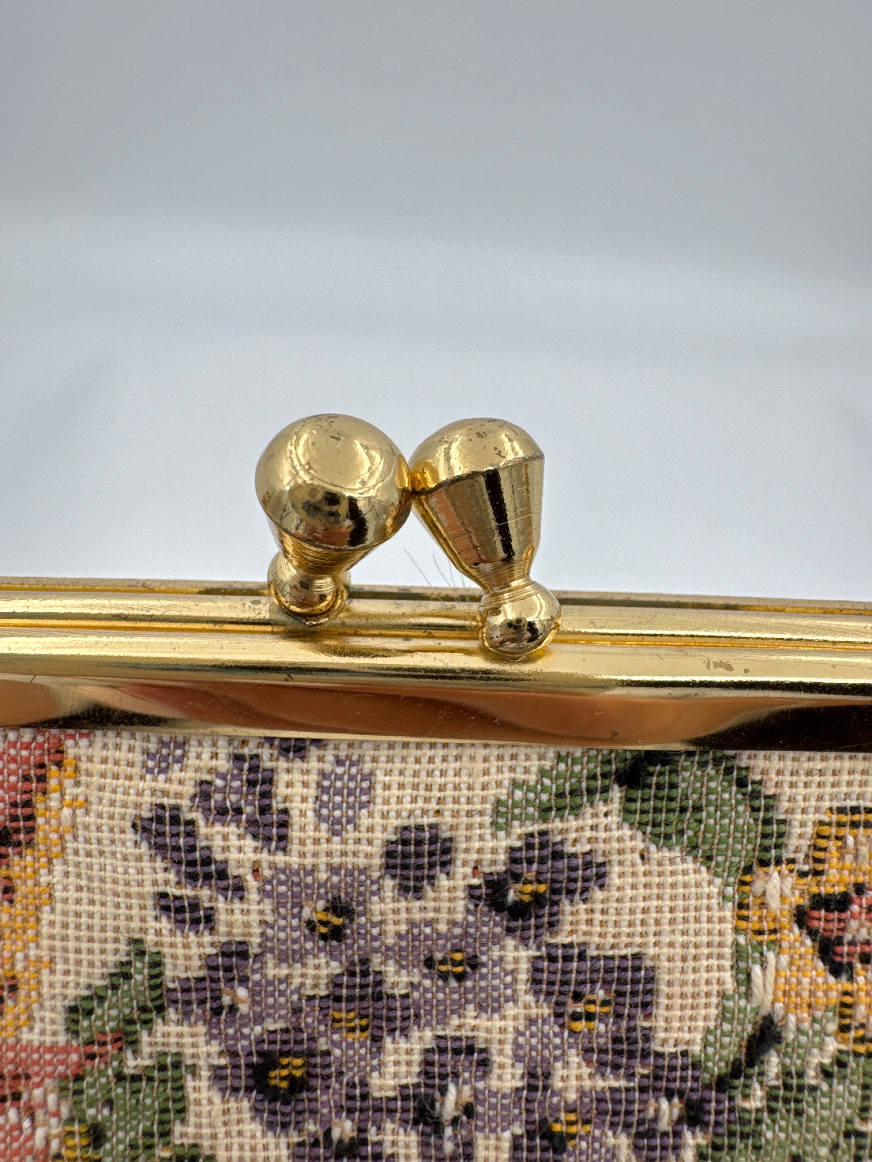 Vintage Walborg Floral Tapestry Purse, Mid Century Evening Handbag