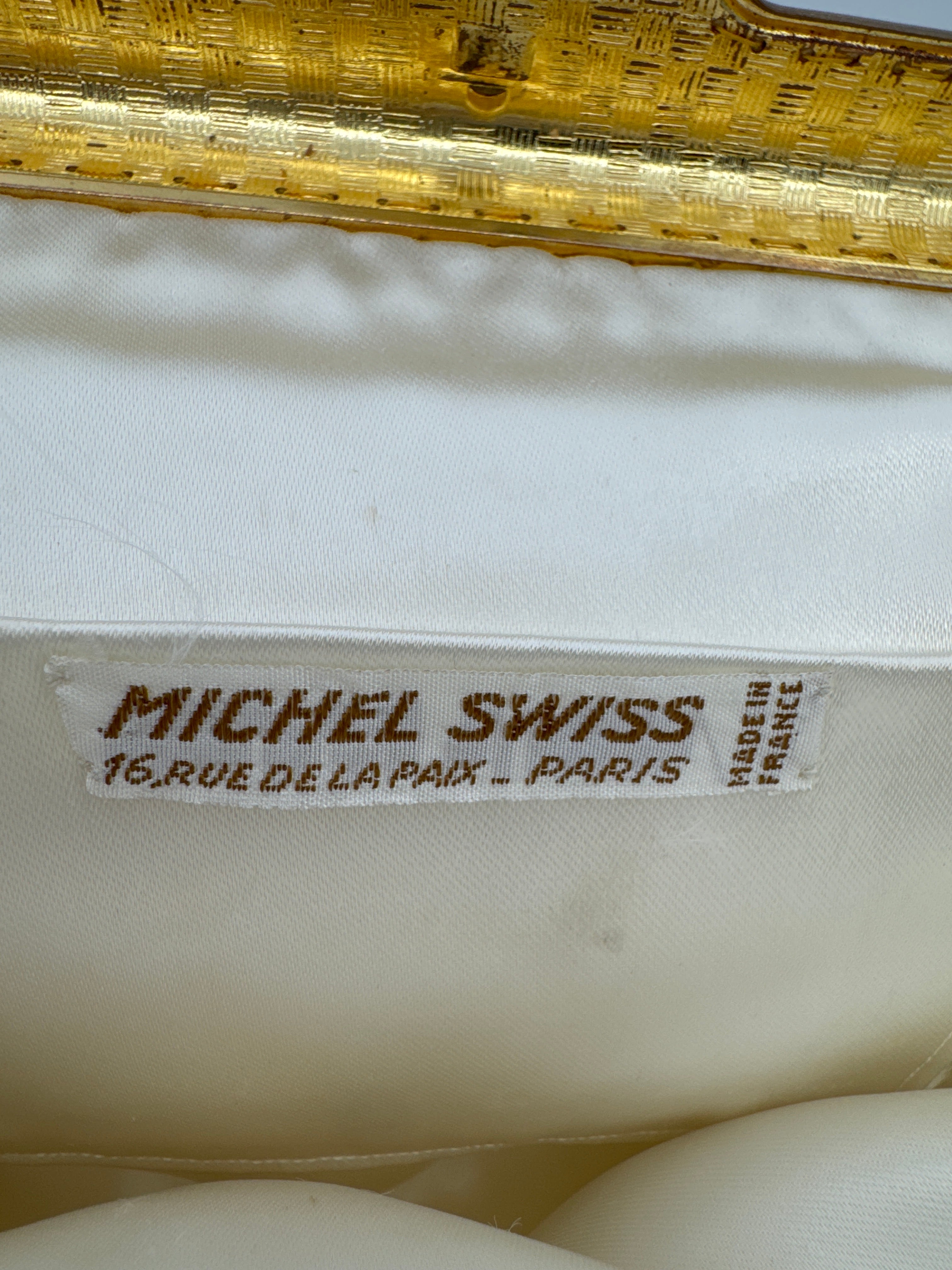 Vintage Michel Swiss Paris Micro Beaded Purse, French Evening Bag, Mid Century Handbag
