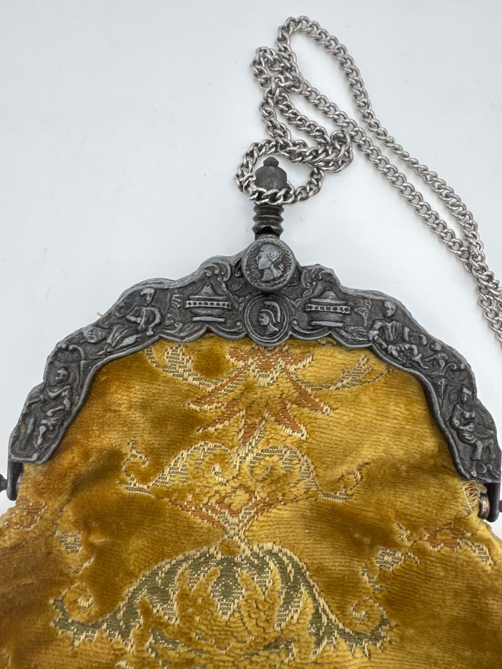 Vintage Victorian Revival Evening Purse | Italian Brocade Fabric | American Mid-Century Handbag