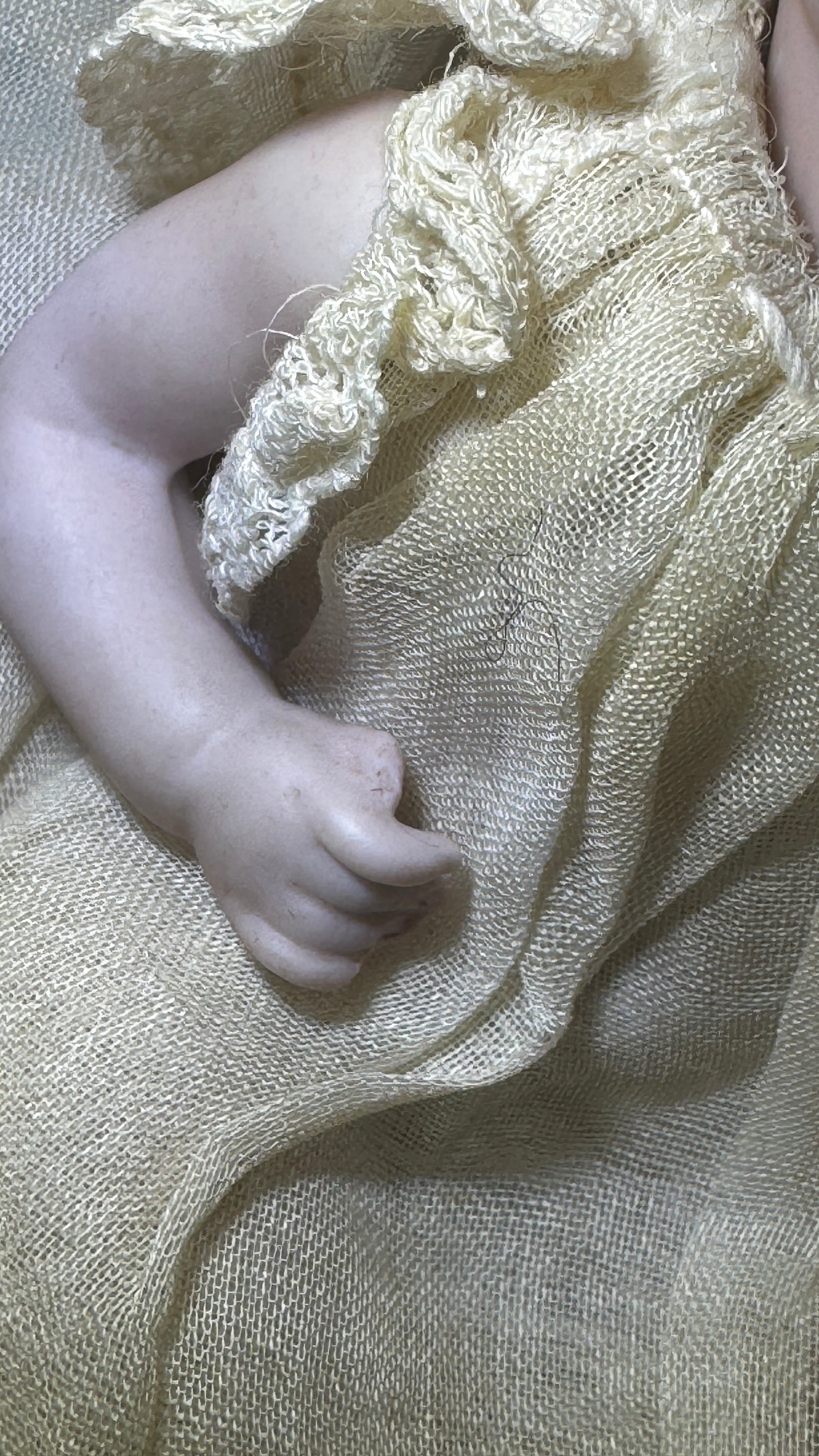 Rare Antique German All-Bisque Character Baby Doll, Mold 816-4 — antique doll display piece