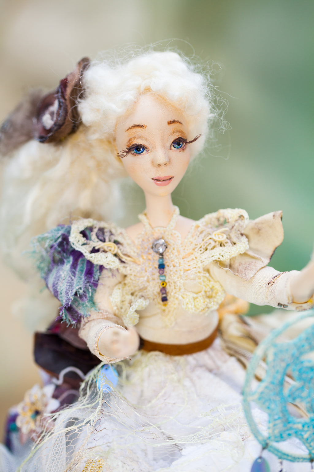 OOAK Artist Doll Handmade Papier-Mâché Art Doll | One of a Kind Collectible 10*10 inch