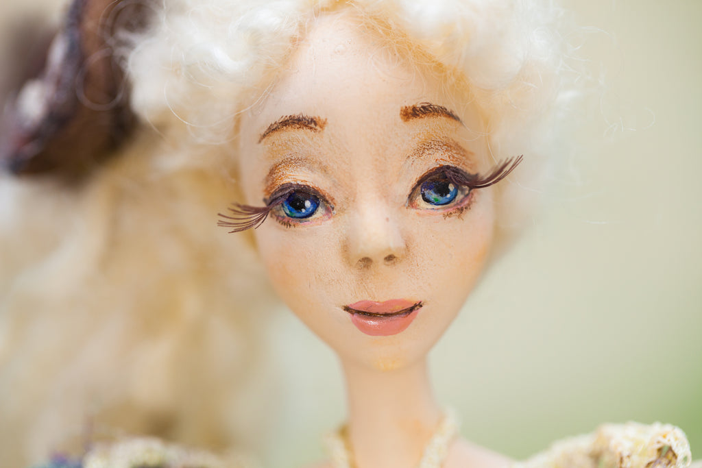 OOAK Artist Doll Handmade Papier-Mâché Art Doll | One of a Kind Collectible 10*10 inch