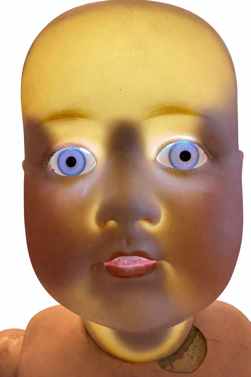 Antique German Kestner Doll 23” Bisque Head Jointed Composition Body Blue Sleep Eyes c.1915