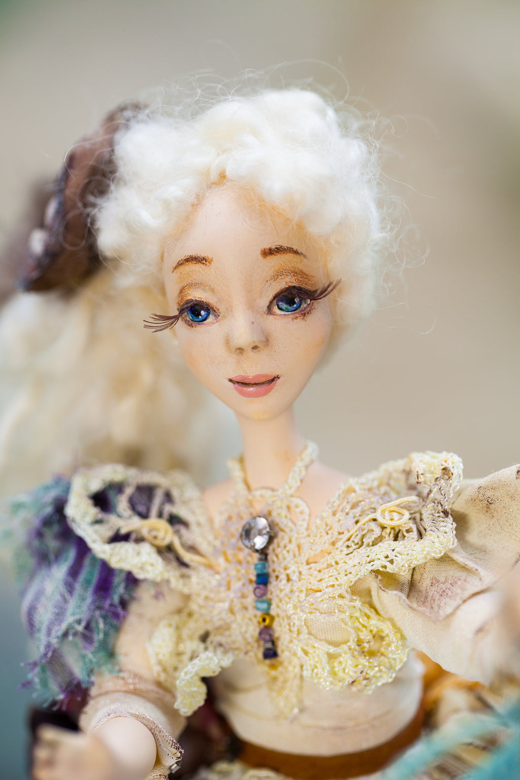 OOAK Artist Doll Handmade Papier-Mâché Art Doll | One of a Kind Collectible 10*10 inch