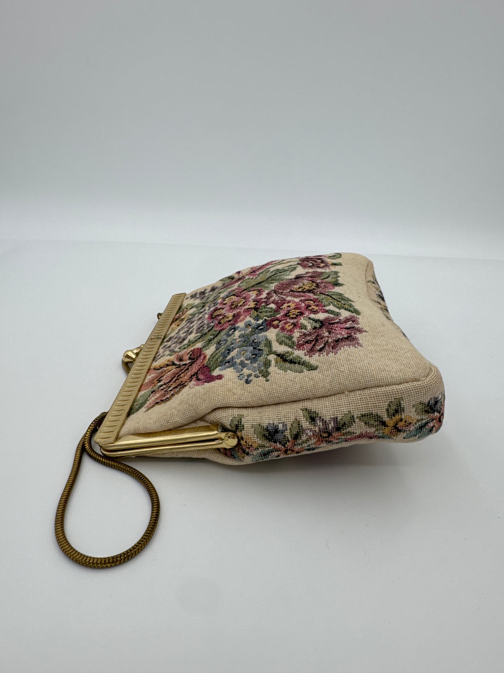 Vintage Walborg Floral Tapestry Purse, Mid Century Evening Handbag