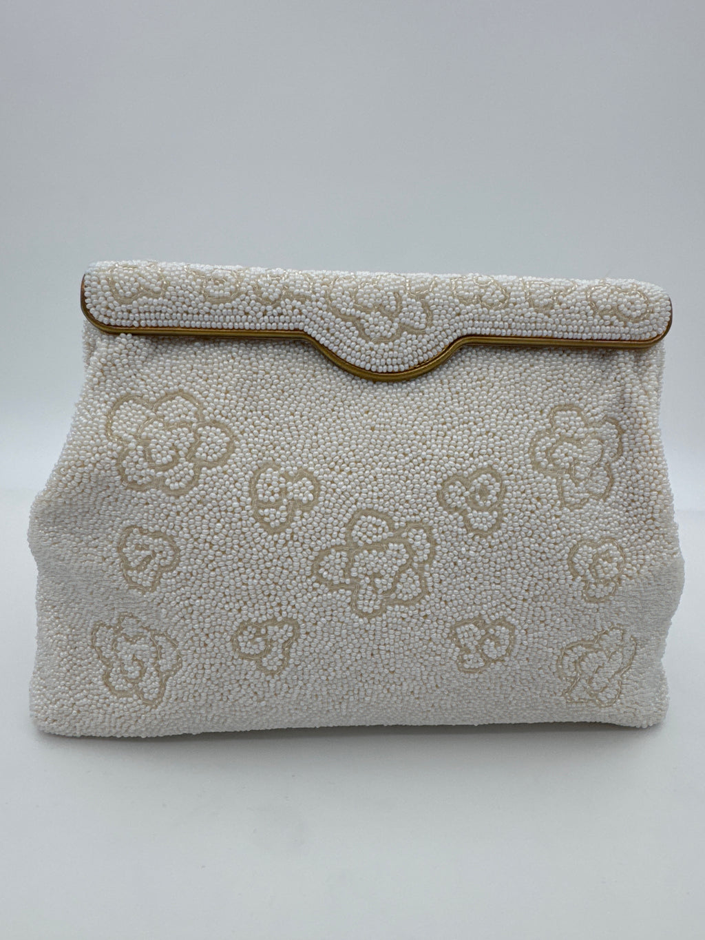 Vintage Michel Swiss Paris Micro Beaded Purse, French Evening Bag, Mid Century Handbag