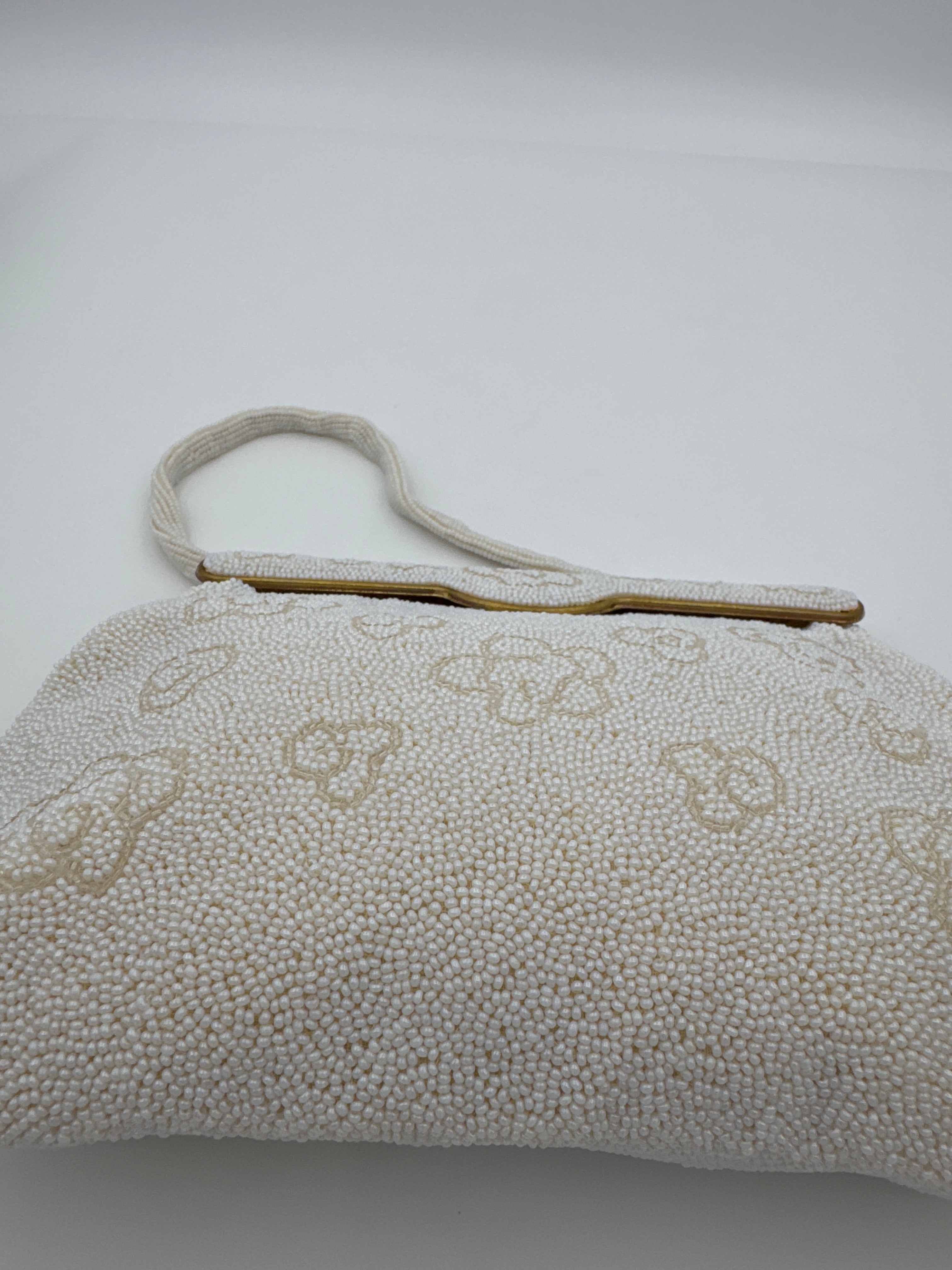 Vintage Michel Swiss Paris Micro Beaded Purse, French Evening Bag, Mid Century Handbag