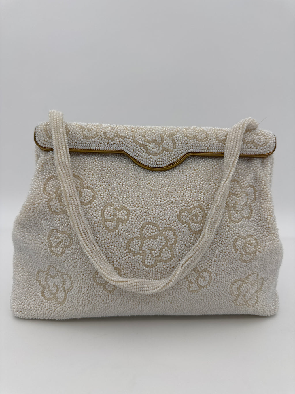Vintage Michel Swiss Paris Micro Beaded Purse, French Evening Bag, Mid Century Handbag