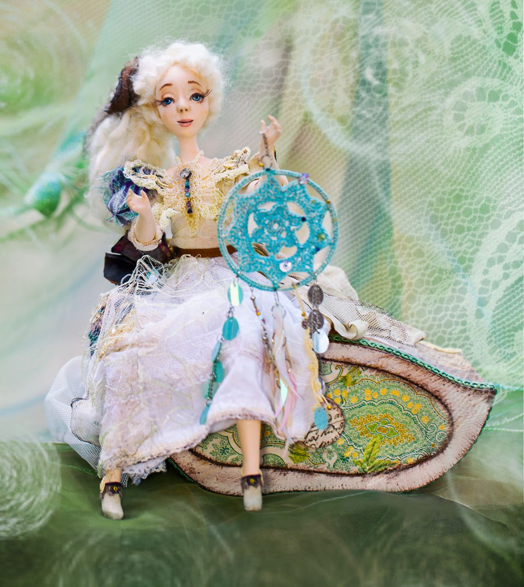 OOAK Artist Doll Handmade Papier-Mâché Art Doll | One of a Kind Collectible 10*10 inch
