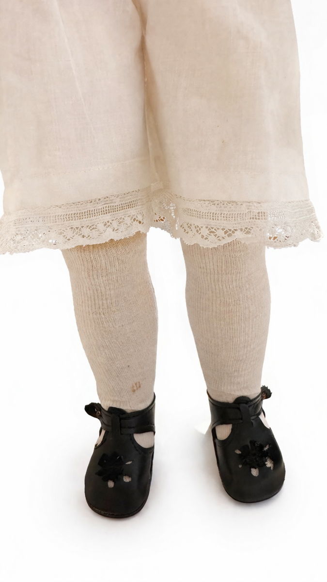 Early Antique Kestner E 168 9  Doll, c.1900–1910, Rare Square Teeth, Blue Eyes, Antique Outfit, 22”