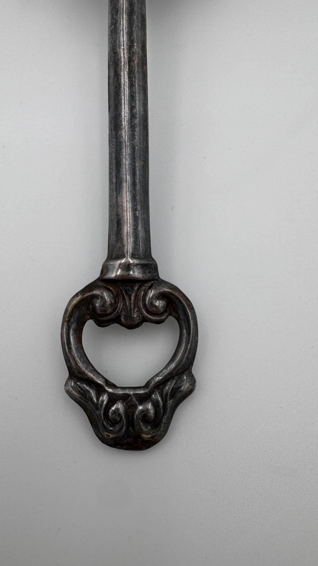 Antique Sterling Silver 925 Baby Rattle Art Nouveau Floral Design European Collectible