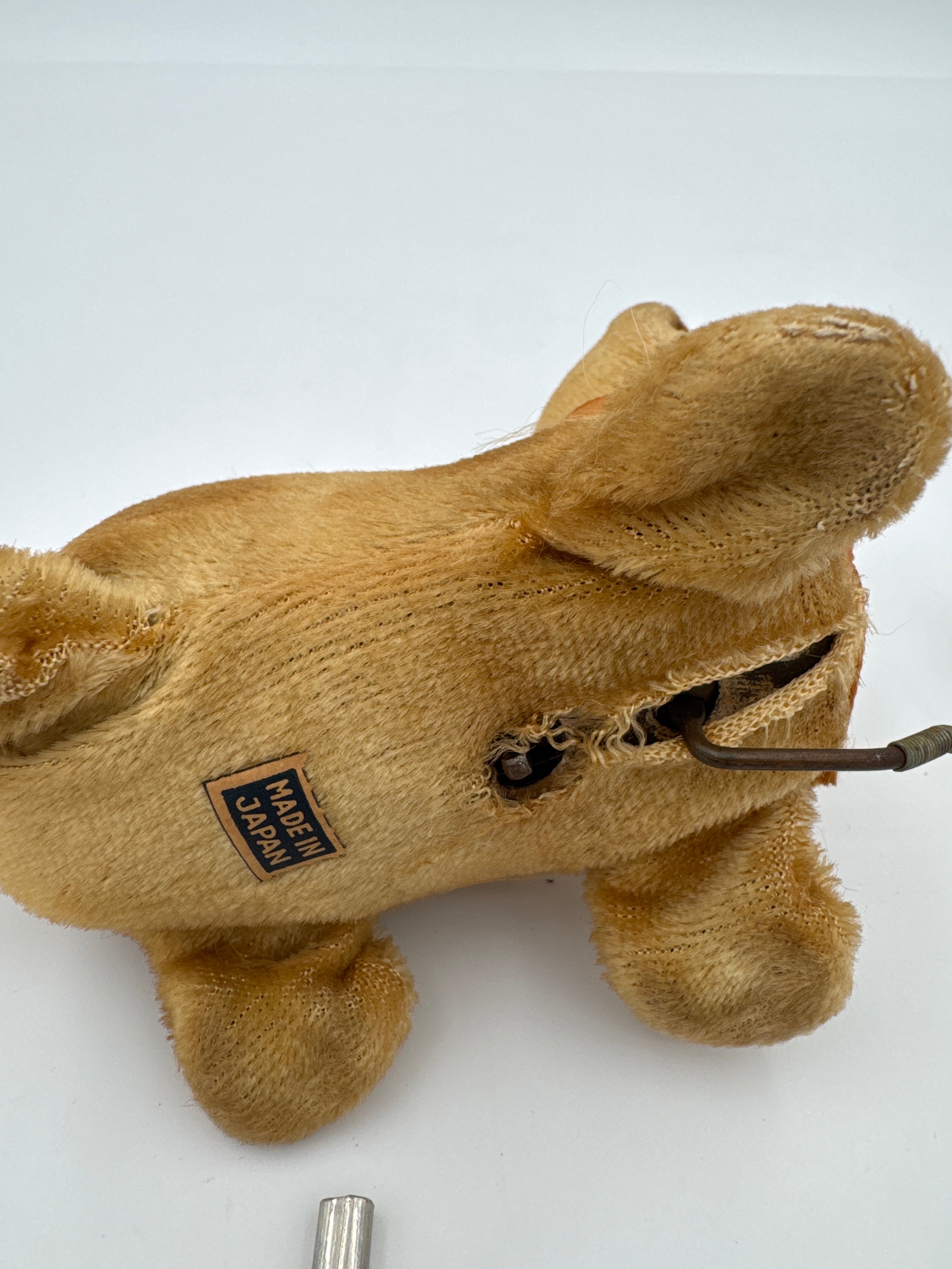 Vintage Wind-Up Cat Toy Made in Japan with Original Key | Working Mechanical Plush Cat