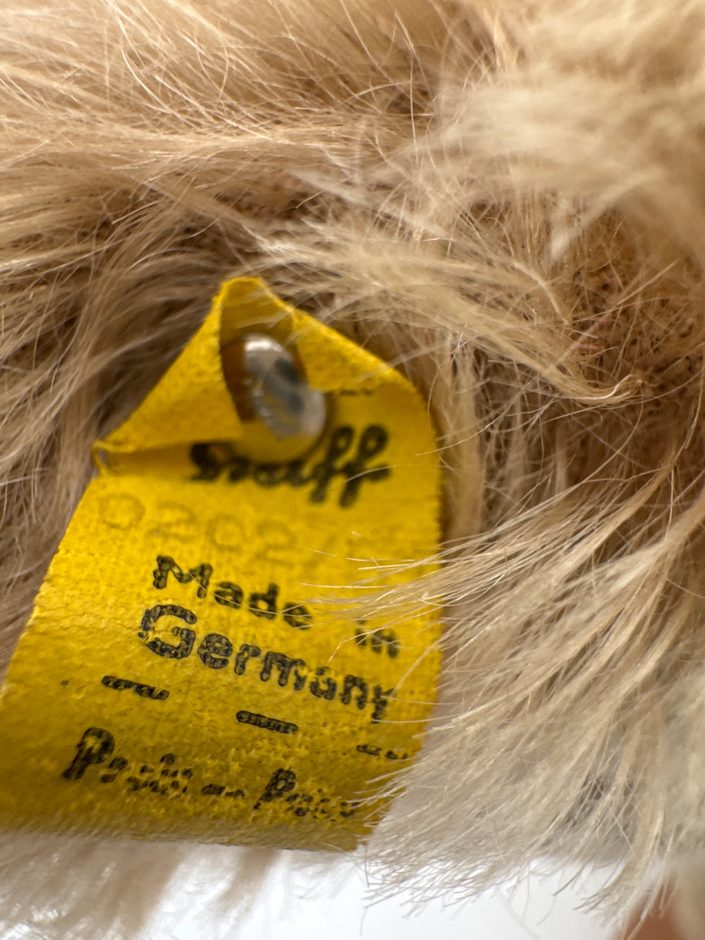 Vintage Steiff Teddy Bear 0202/51 20” Mohair Bear Made in Germany with Button in Ear