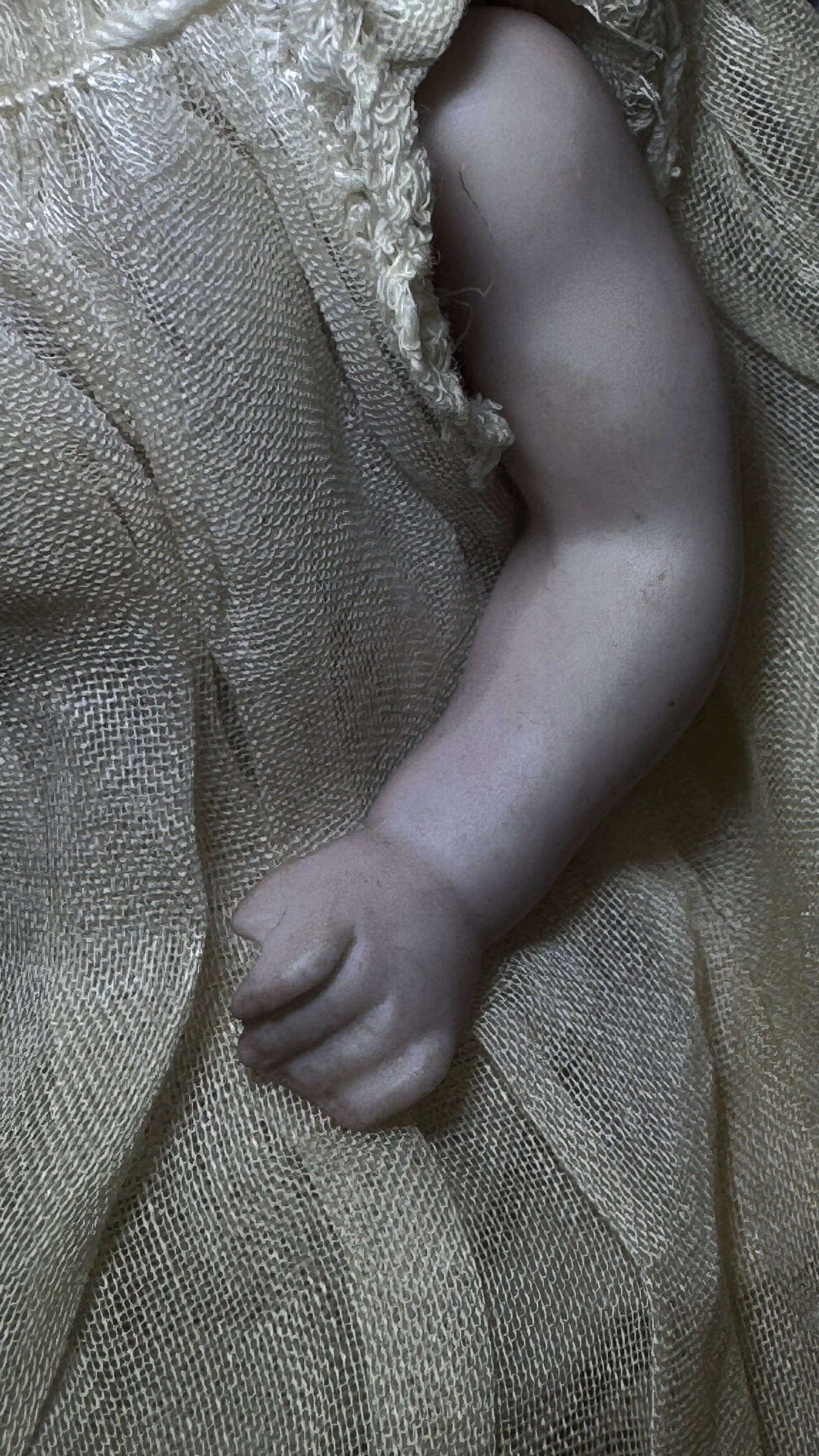 Rare Antique German All-Bisque Character Baby Doll, Mold 816-4 — vintage bisque porcelain doll