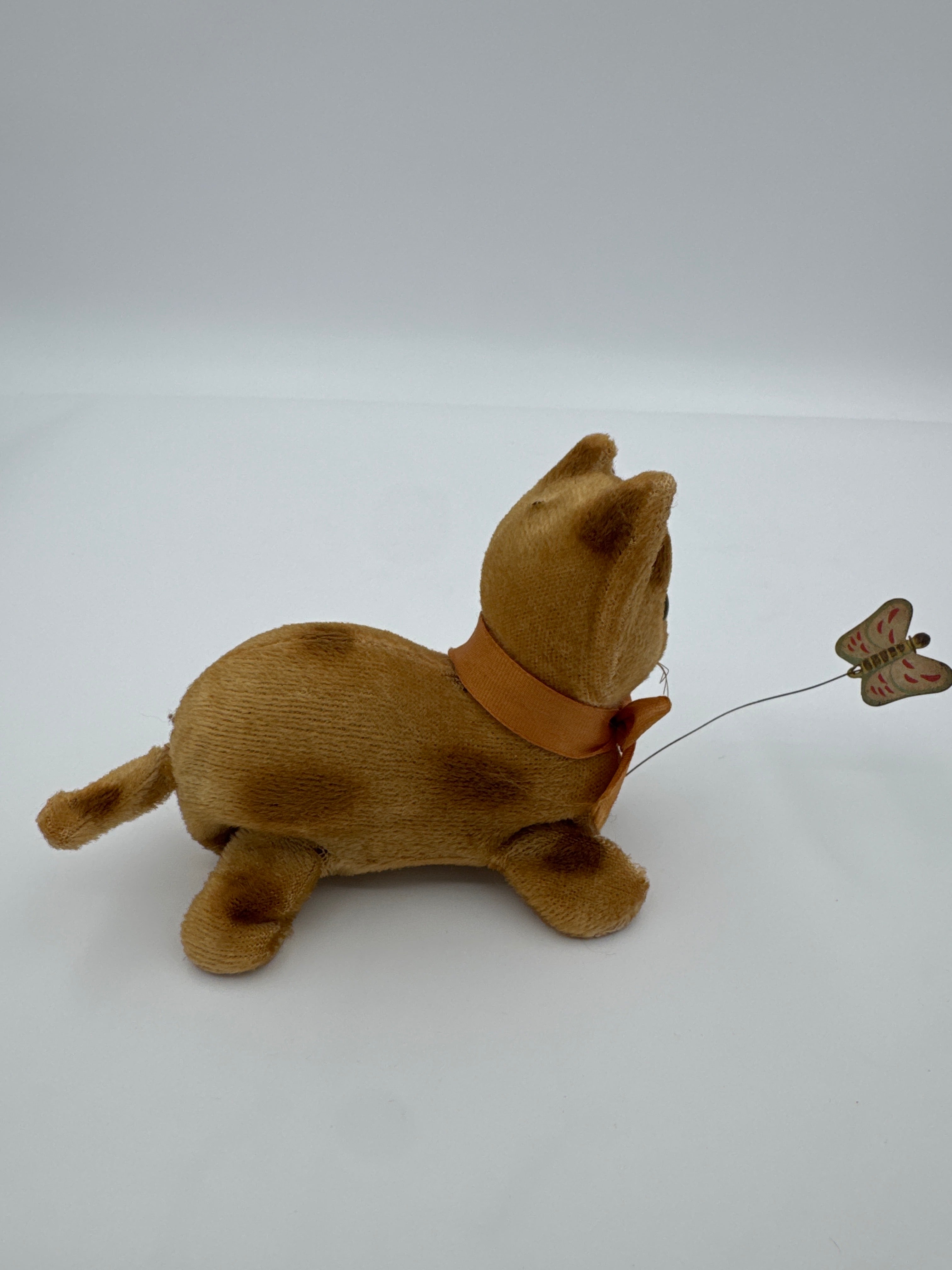 Vintage Wind-Up Cat Toy Made in Japan with Original Key | Working Mechanical Plush Cat