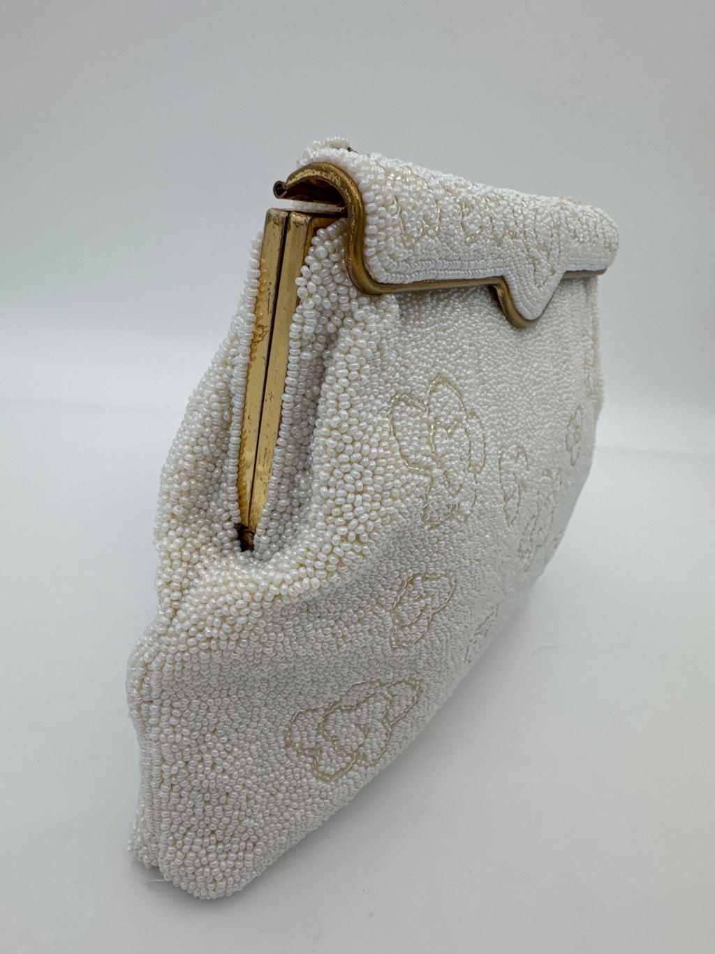 Vintage Michel Swiss Paris Micro Beaded Purse, French Evening Bag, Mid Century Handbag