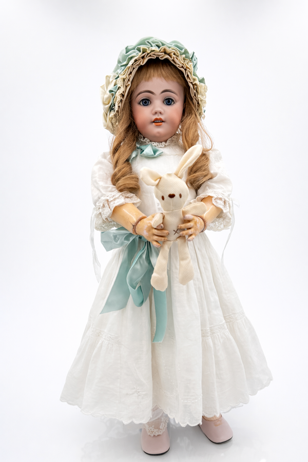 Antique Simon & Halbig 1009 DEP Doll 28” Large German Bisque Doll Blue Sleep Eyes — antique collectible doll
