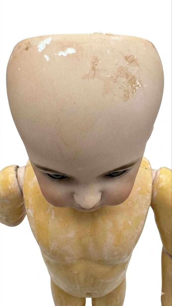 Antique Simon & Halbig 1009 DEP Doll 28” Large German Bisque Doll Blue Sleep Eyes
