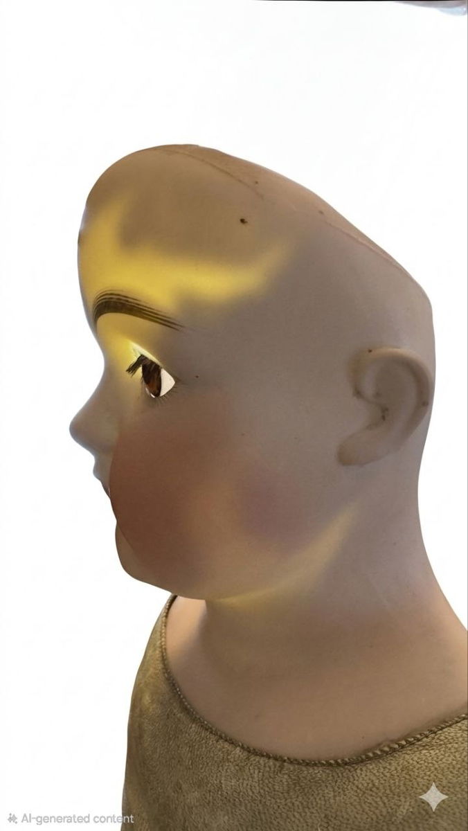 Antique Heinrich Handwerck 139 Doll 28” German Bisque Doll with Original Leather Body