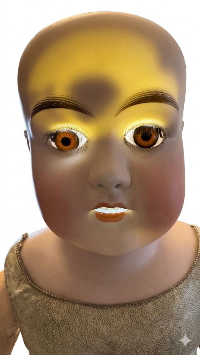 Antique Heinrich Handwerck 139 Doll 28” German Bisque Doll with Original Leather Body