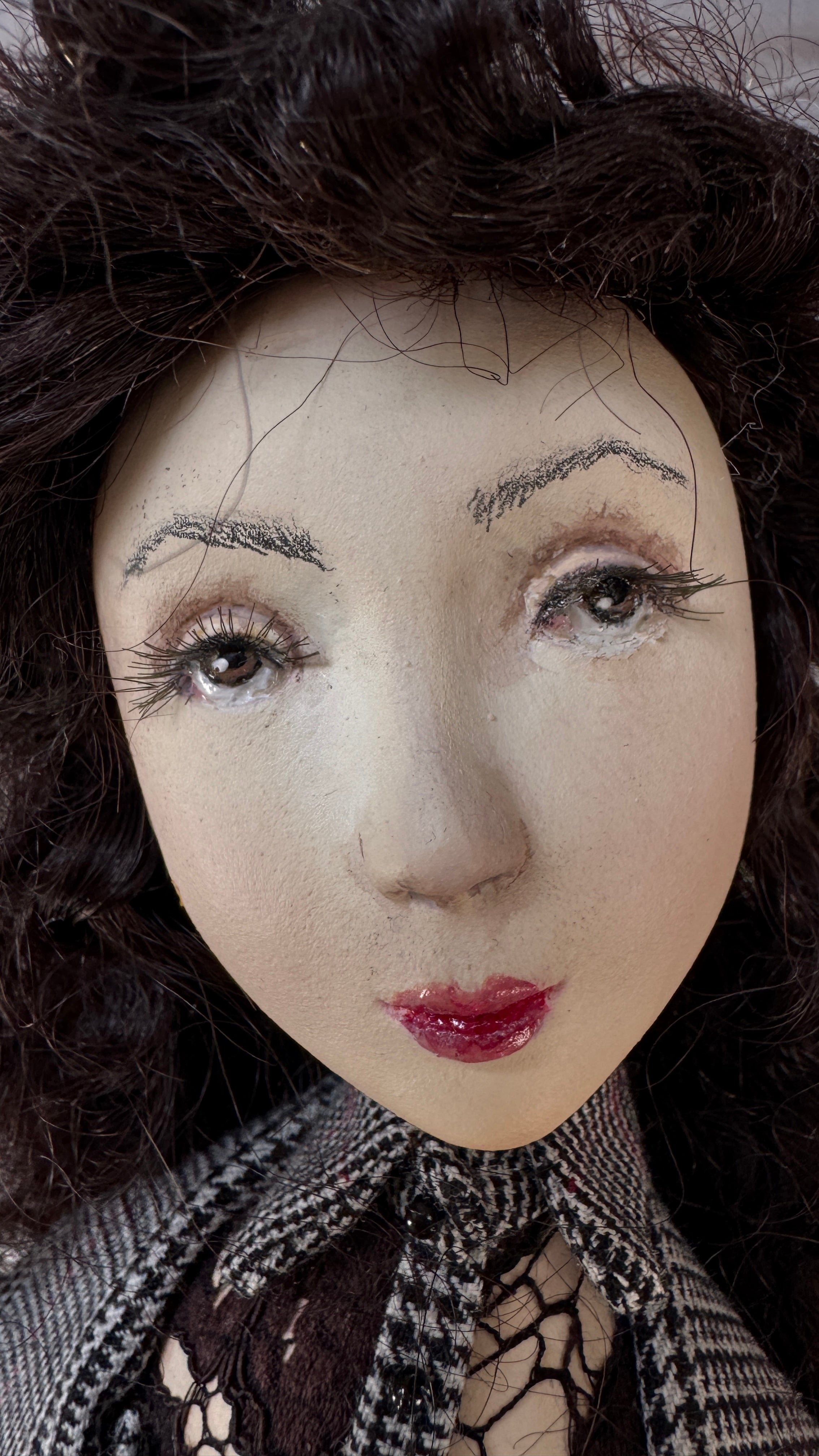 Merula OOAK Handmade Papier Mache Art Doll One of a Kind Collectible