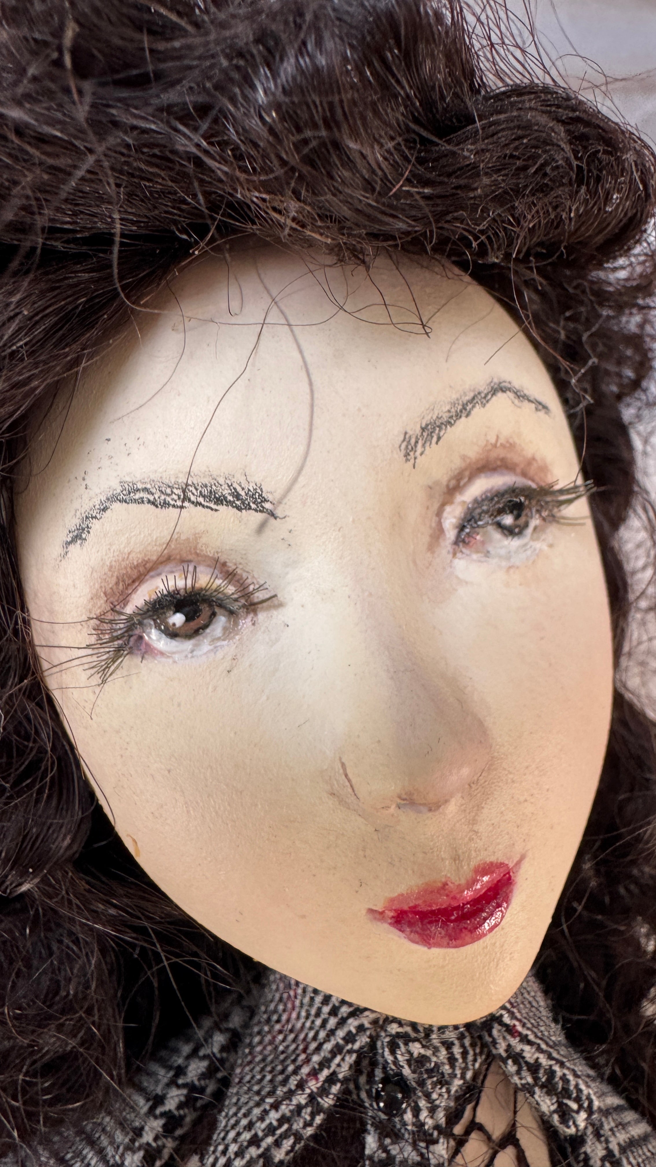 Merula OOAK Handmade Papier Mache Art Doll One of a Kind Collectible