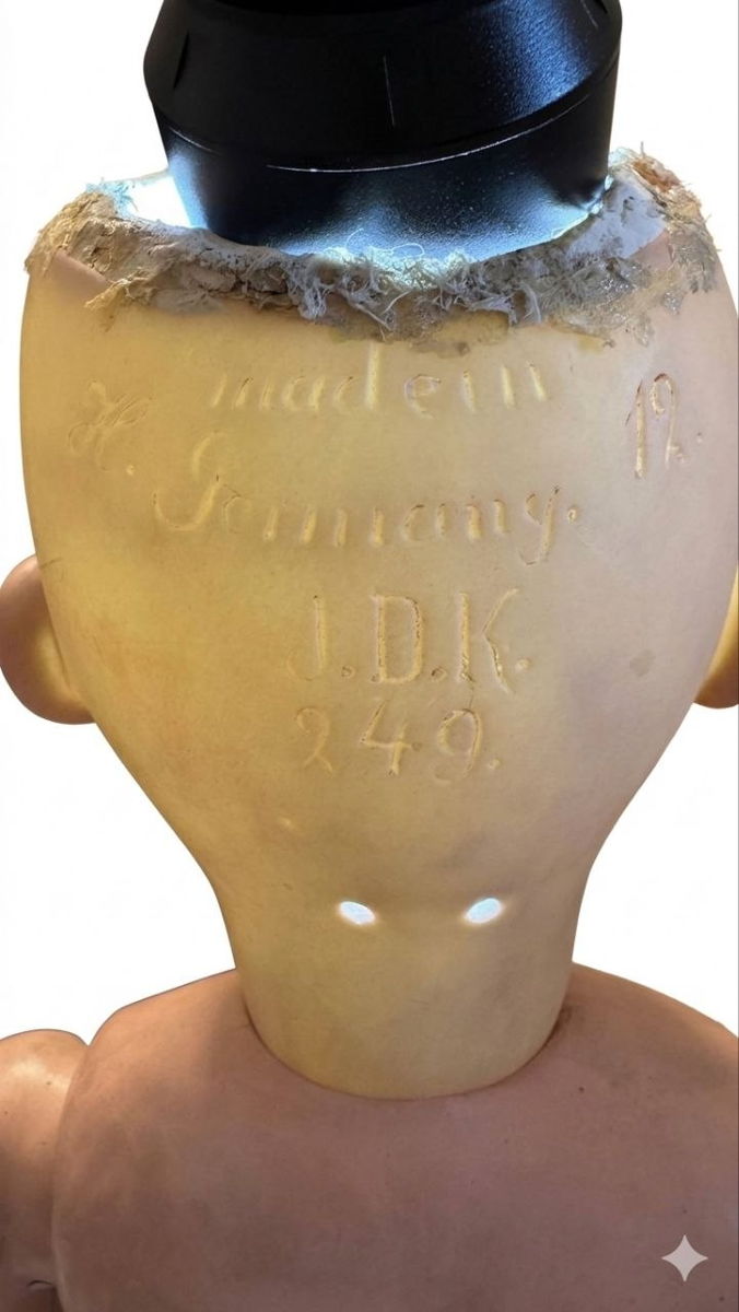 Antique German Kestner Doll 23” Bisque Head Jointed Composition Body Blue Sleep Eyes c.1915