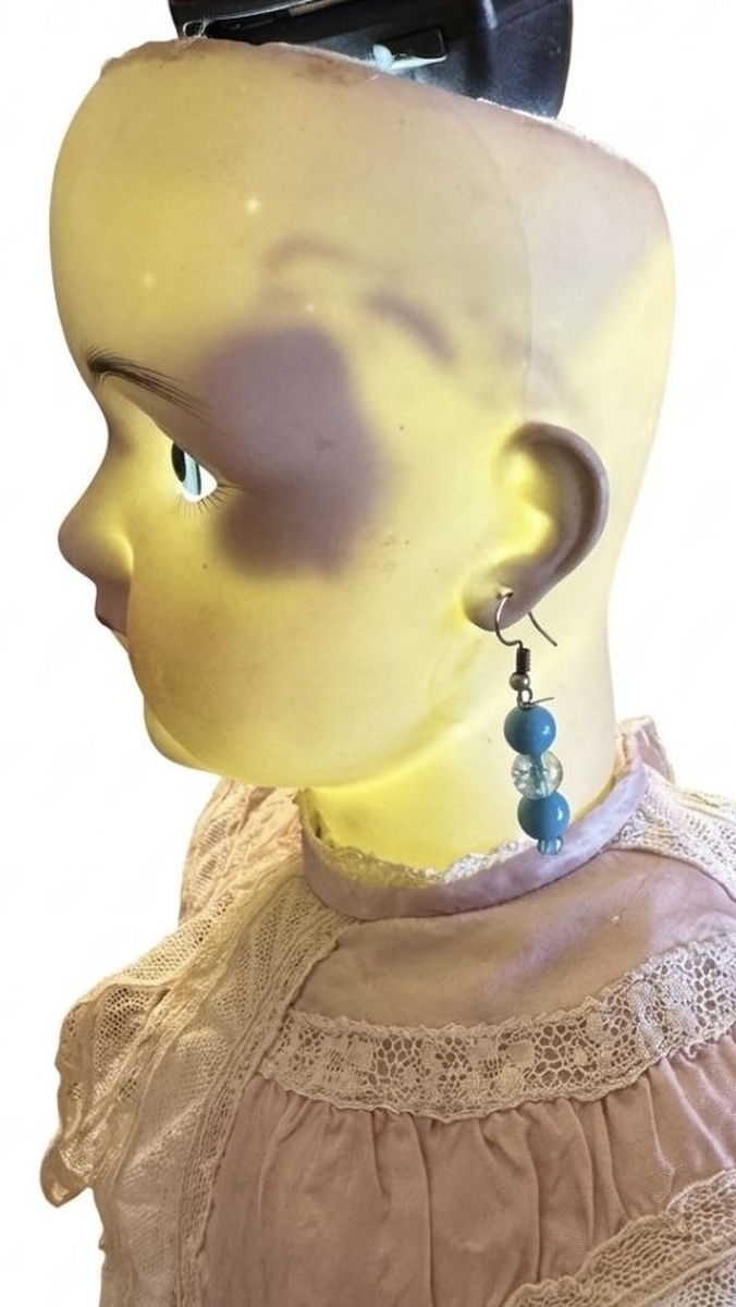 Rare Antique Simon & Halbig WSK 5 Doll 28” German Bisque Head Blue Sleep Eyes1