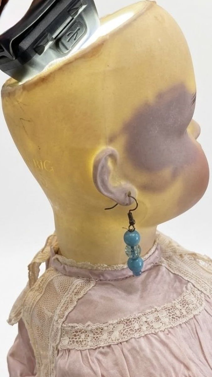 Rare Antique Simon & Halbig WSK 5 Doll 28” German Bisque Head Blue Sleep Eyes1