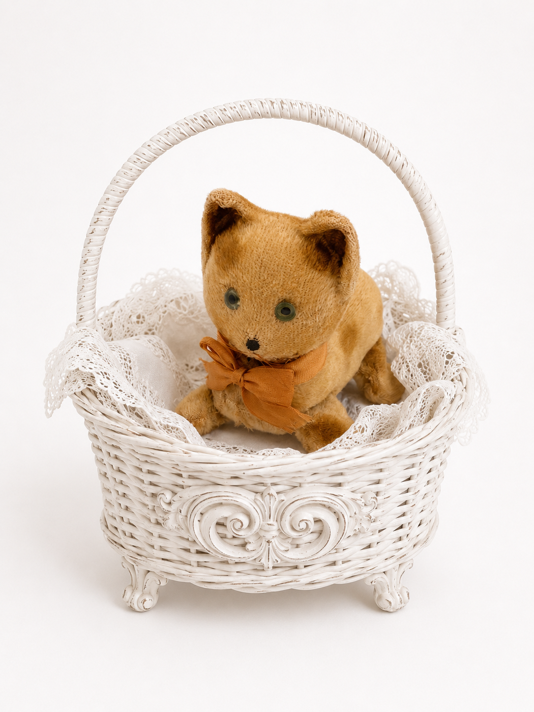 Vintage Wind-Up Cat Toy Made in Japan with Original Key | Working Mechanical Plush Cat