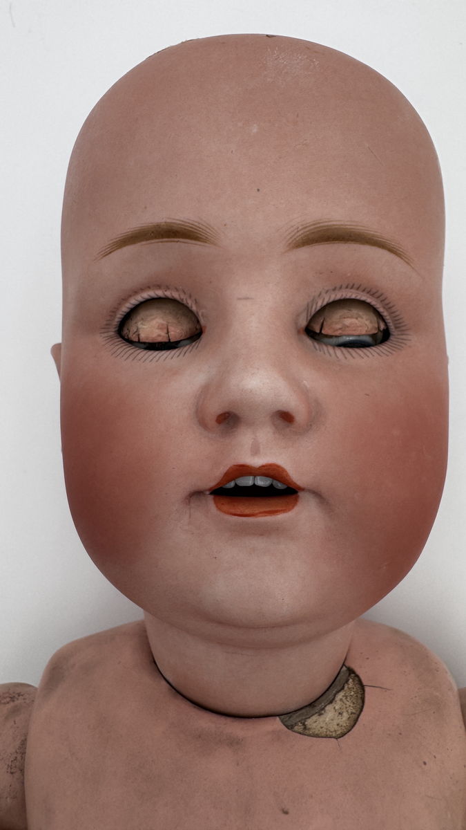 Antique German Kestner Doll 23” Bisque Head Jointed Composition Body Blue Sleep Eyes c.1915