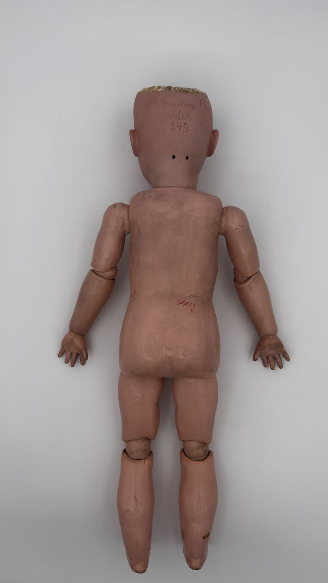 Antique German Kestner Doll 23” Bisque Head Jointed Composition Body Blue Sleep Eyes c.1915
