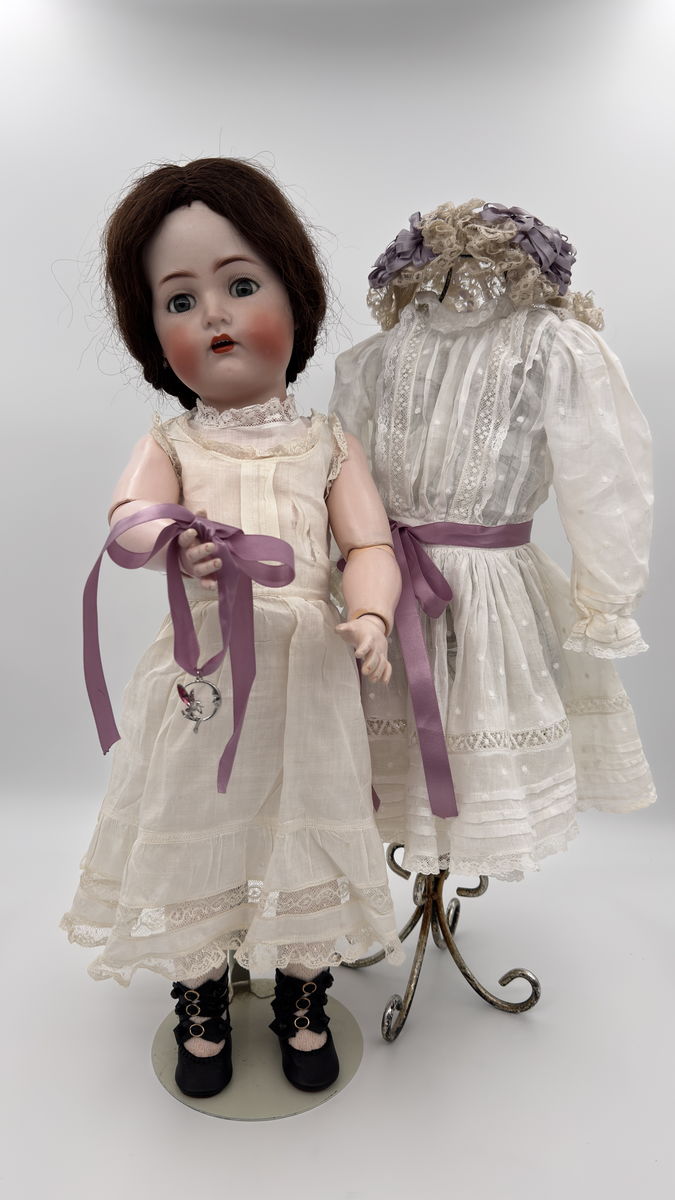 Antique German Kämmer & Reinhardt 403 Doll by Simon & Halbig 23” Rare Grey Eyes c.1910