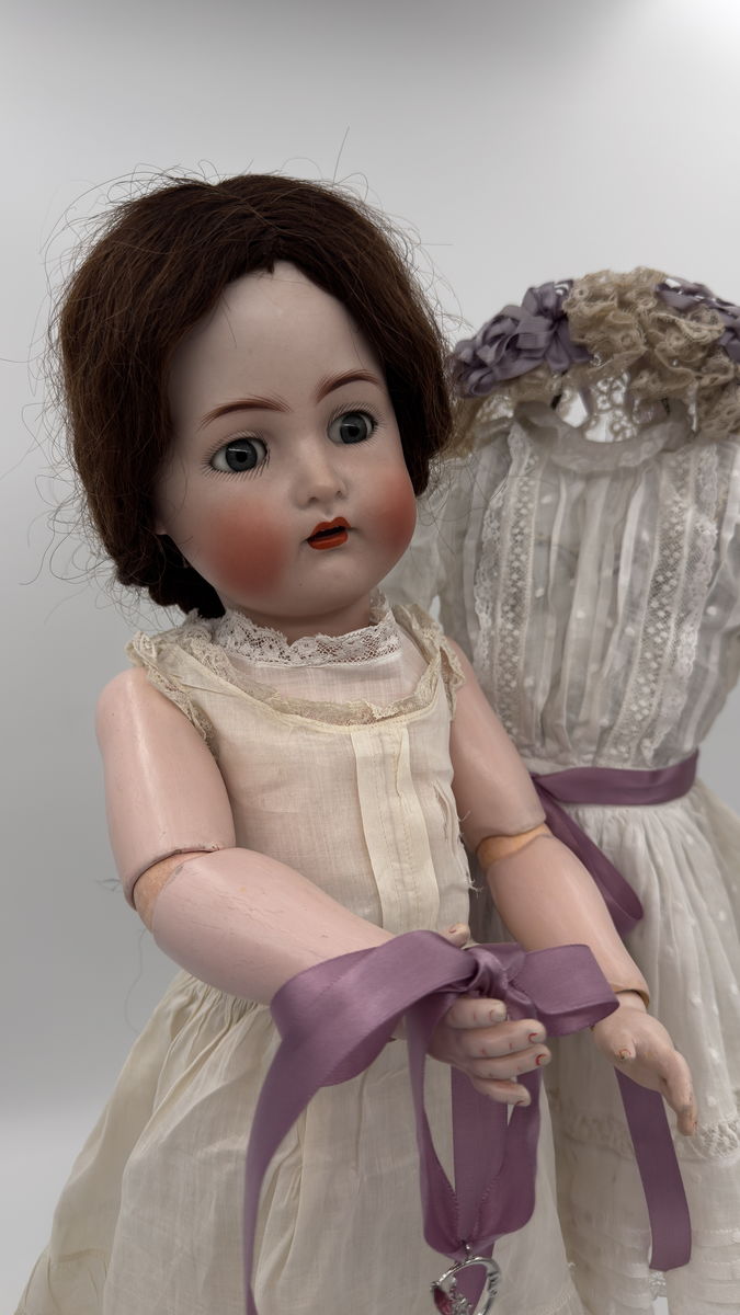 Antique German Kämmer & Reinhardt 403 Doll by Simon & Halbig 23” Rare Grey Eyes c.1910