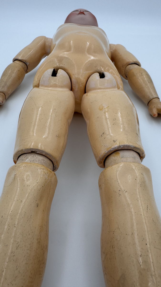 Early Antique Kestner E 168 9  Doll, c.1900–1910, Rare Square Teeth, Blue Eyes, Antique Outfit, 22”