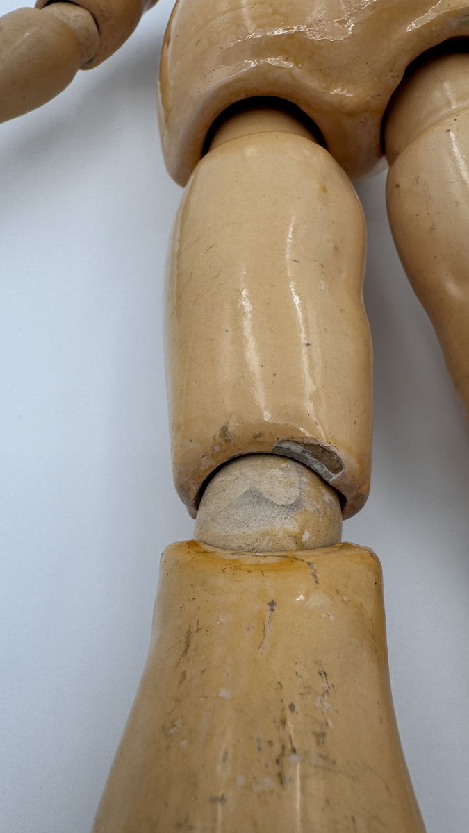 Early Antique Kestner E 168 9  Doll, c.1900–1910, Rare Square Teeth, Blue Eyes, Antique Outfit, 22”