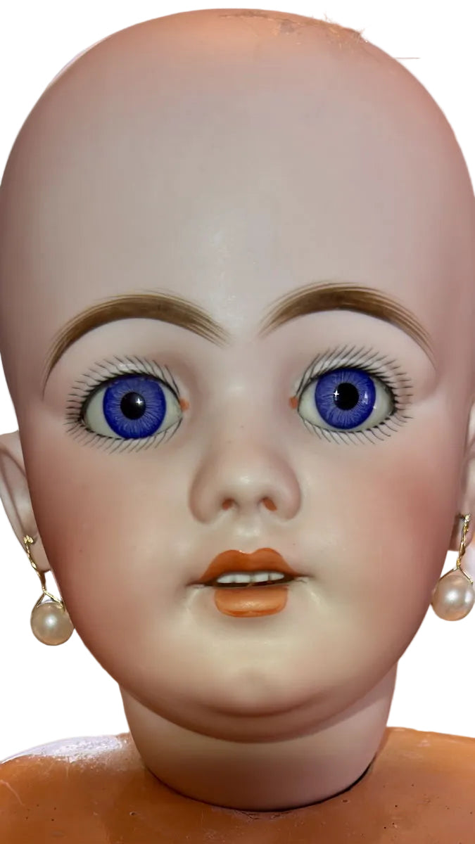 Antique Simon & Halbig 1009 DEP Doll 28” Large German Bisque Doll Blue Sleep Eyes