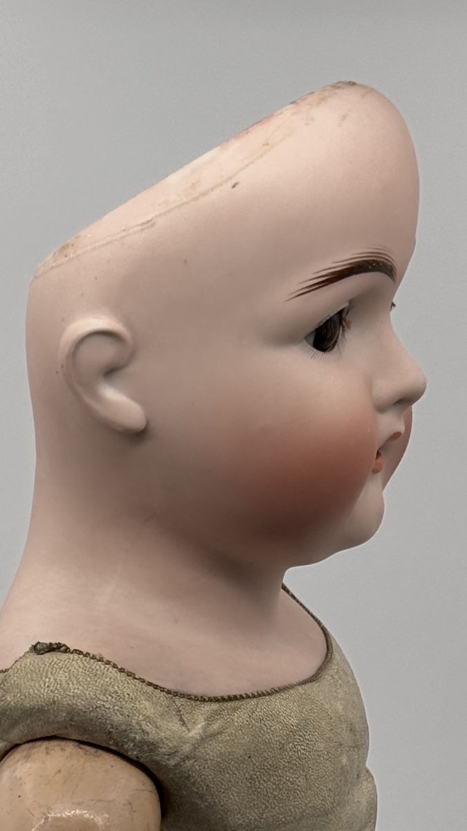 Antique Heinrich Handwerck 139 Doll 28” German Bisque Doll with Original Leather Body