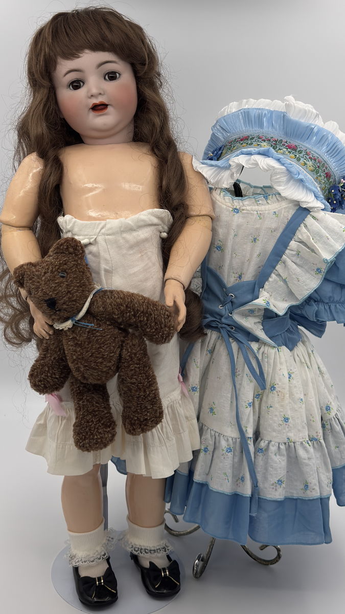 Antique German Kämmer & Reinhardt 126 Doll 28” Simon & Halbig Bisque Doll c.1900
