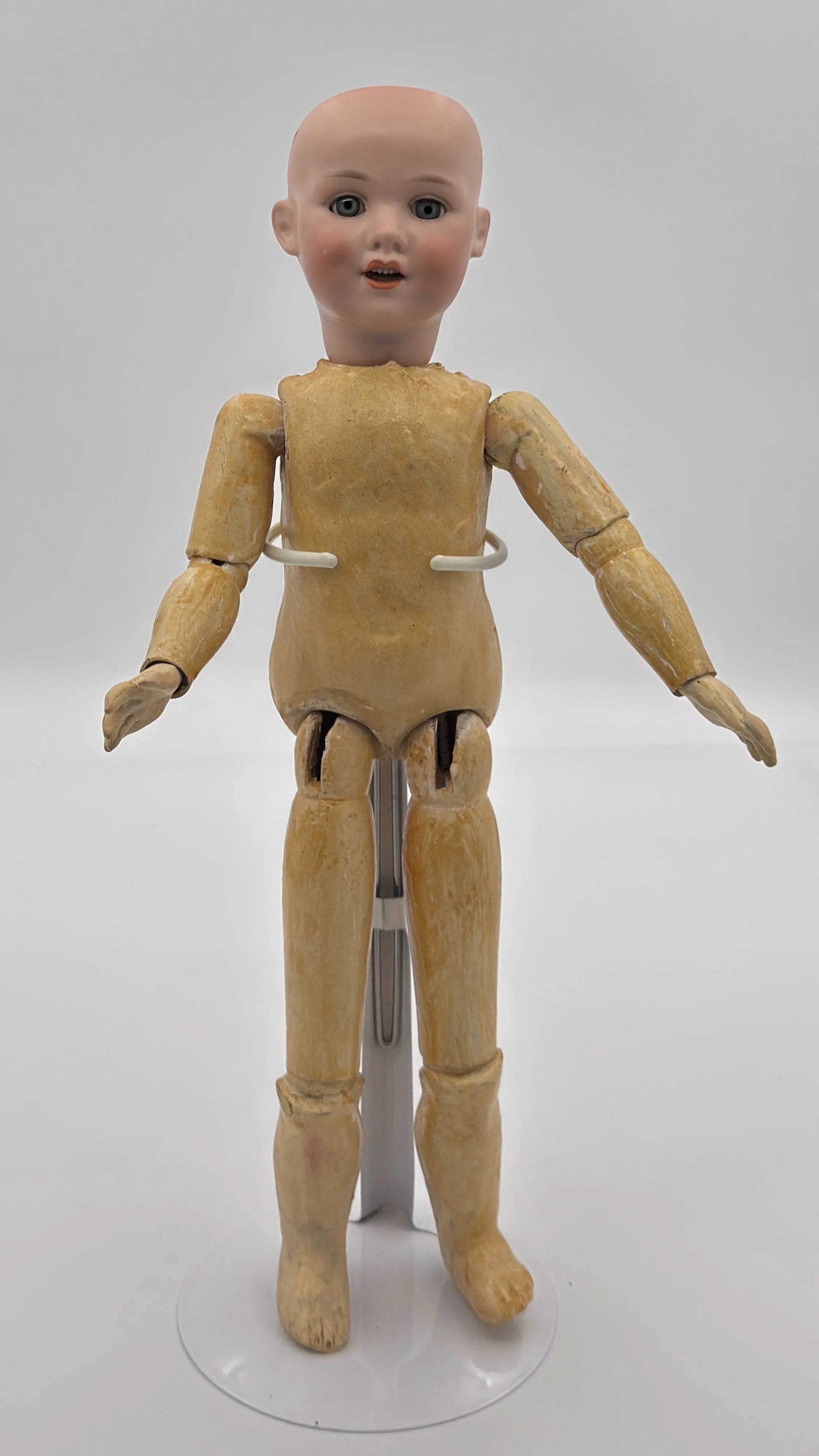 Rare Antique German Doll Armand Marseille 410 A Mechanical Jaw Early 1900s Bisque Head Collectible Doll for Sale