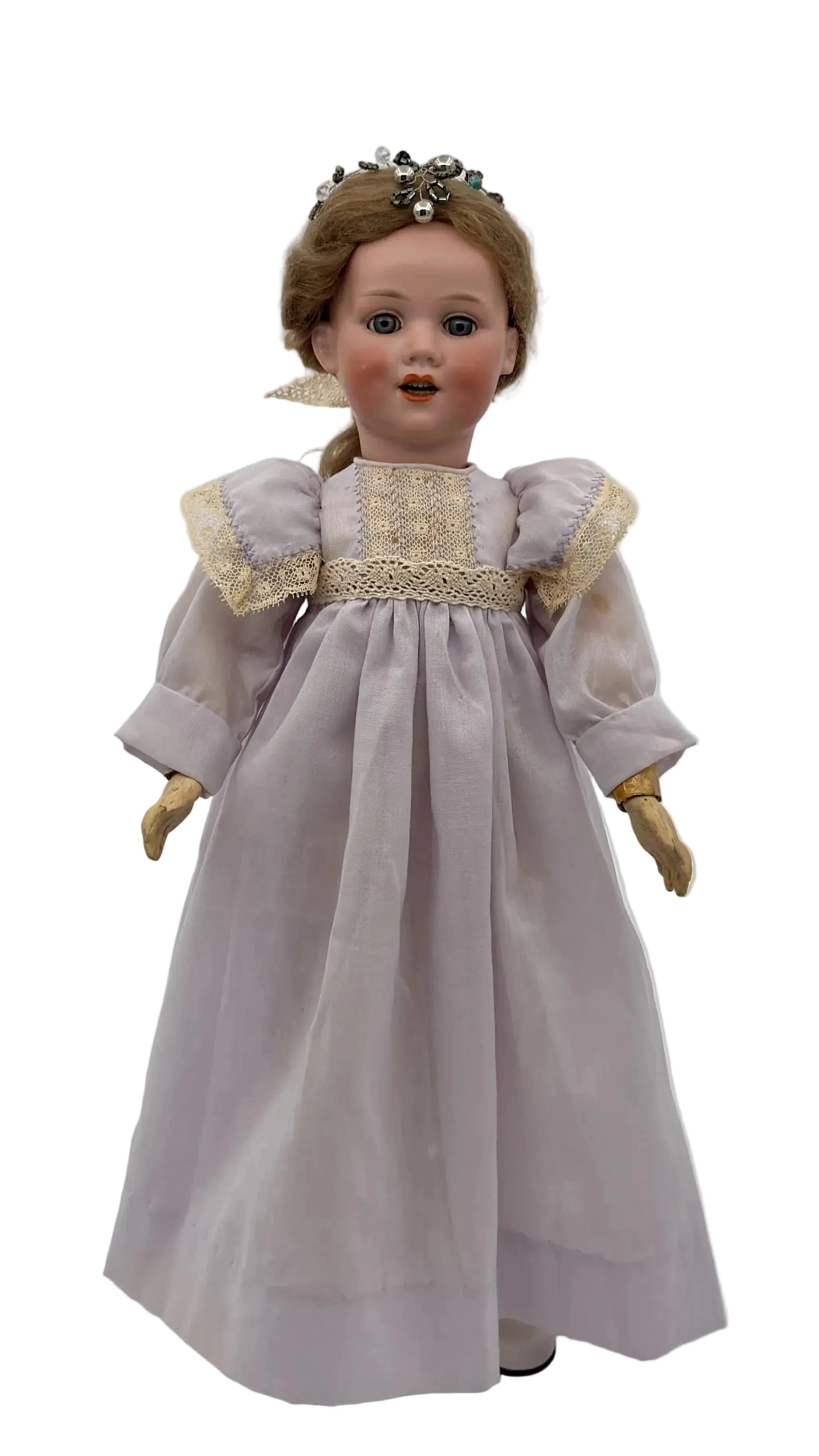 Rare Antique German Doll Armand Marseille 410 A Mechanical Jaw Early 1900s Bisque Head Collectible Doll for Sale
