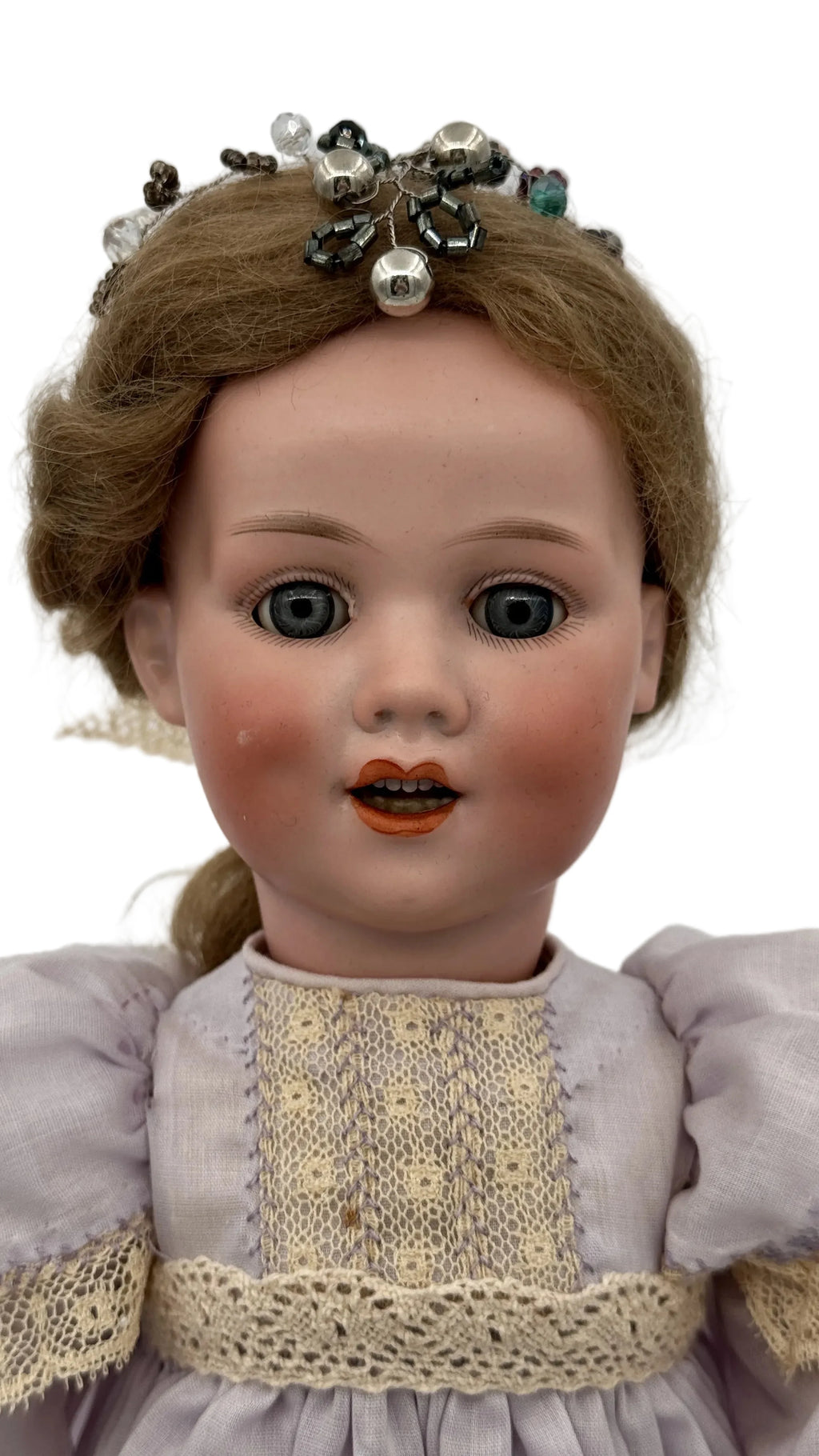 Rare Antique German Doll Armand Marseille 410 A Mechanical Jaw Early 1900s Bisque Head Collectible Doll for Sale
