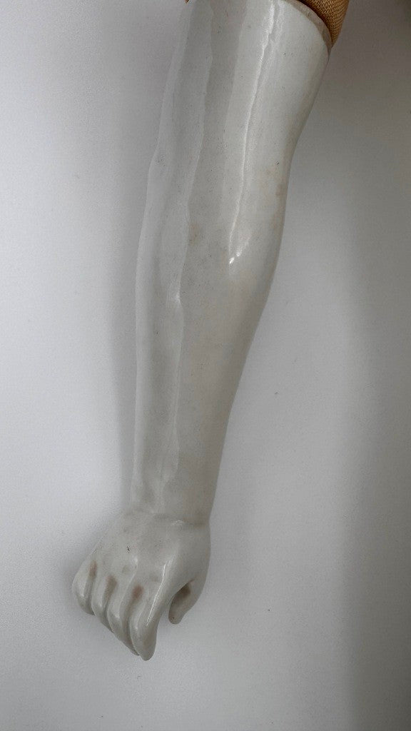 Antique German China Head Doll — Civil War Era, 25”