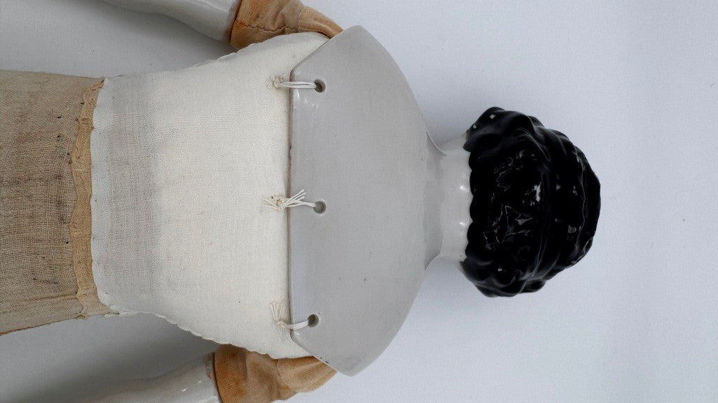 Antique German China Head Doll — Civil War Era, 25”
