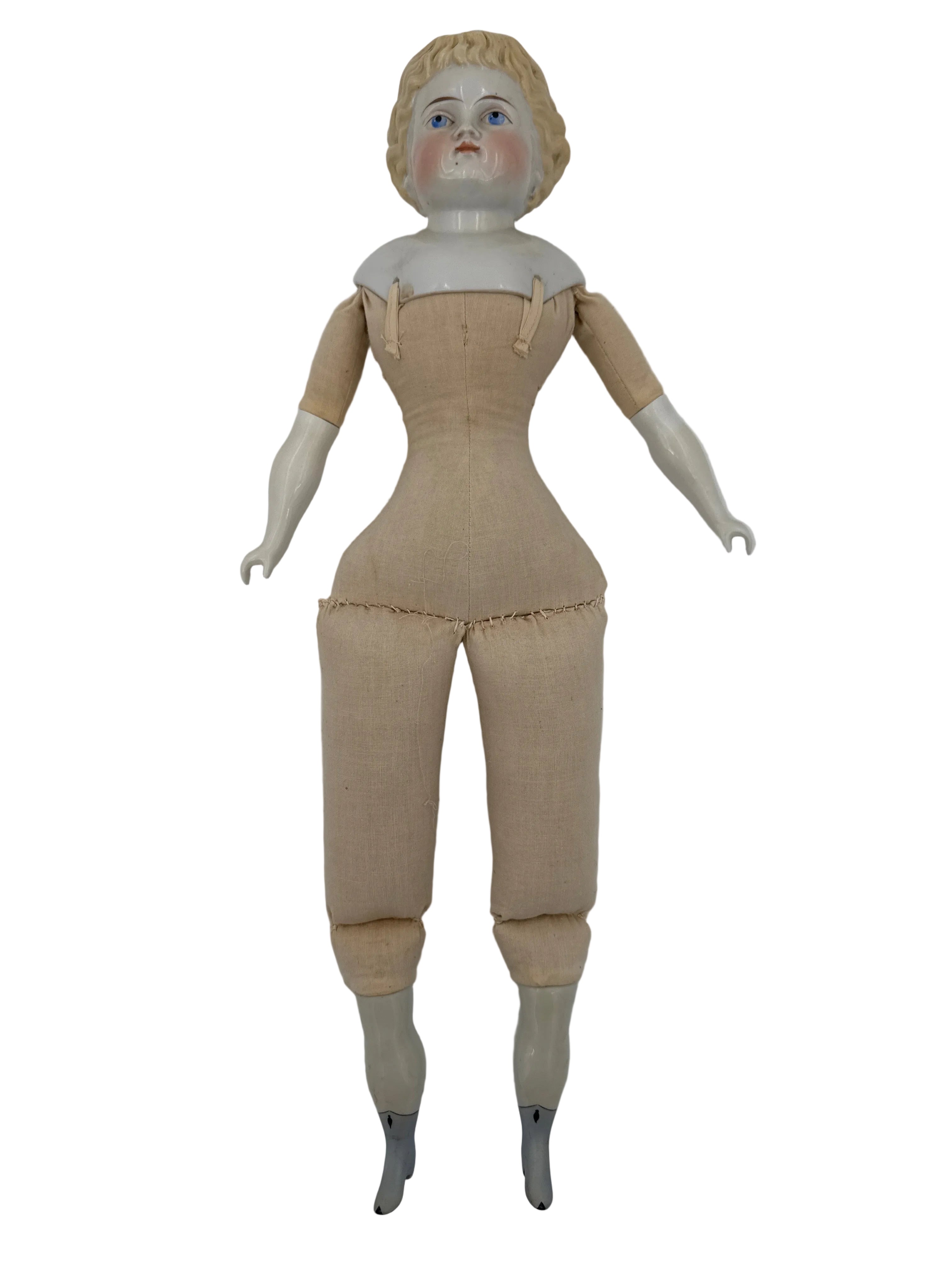 Antique German Alt, Beck & Gottschalck (ABG) China Head Doll, Circa 1865–1870, 21 Inches