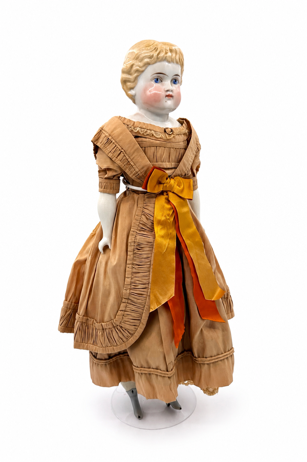 Antique German Alt, Beck & Gottschalck (ABG) China Head Doll, Circa 1865–1870, 21 Inches