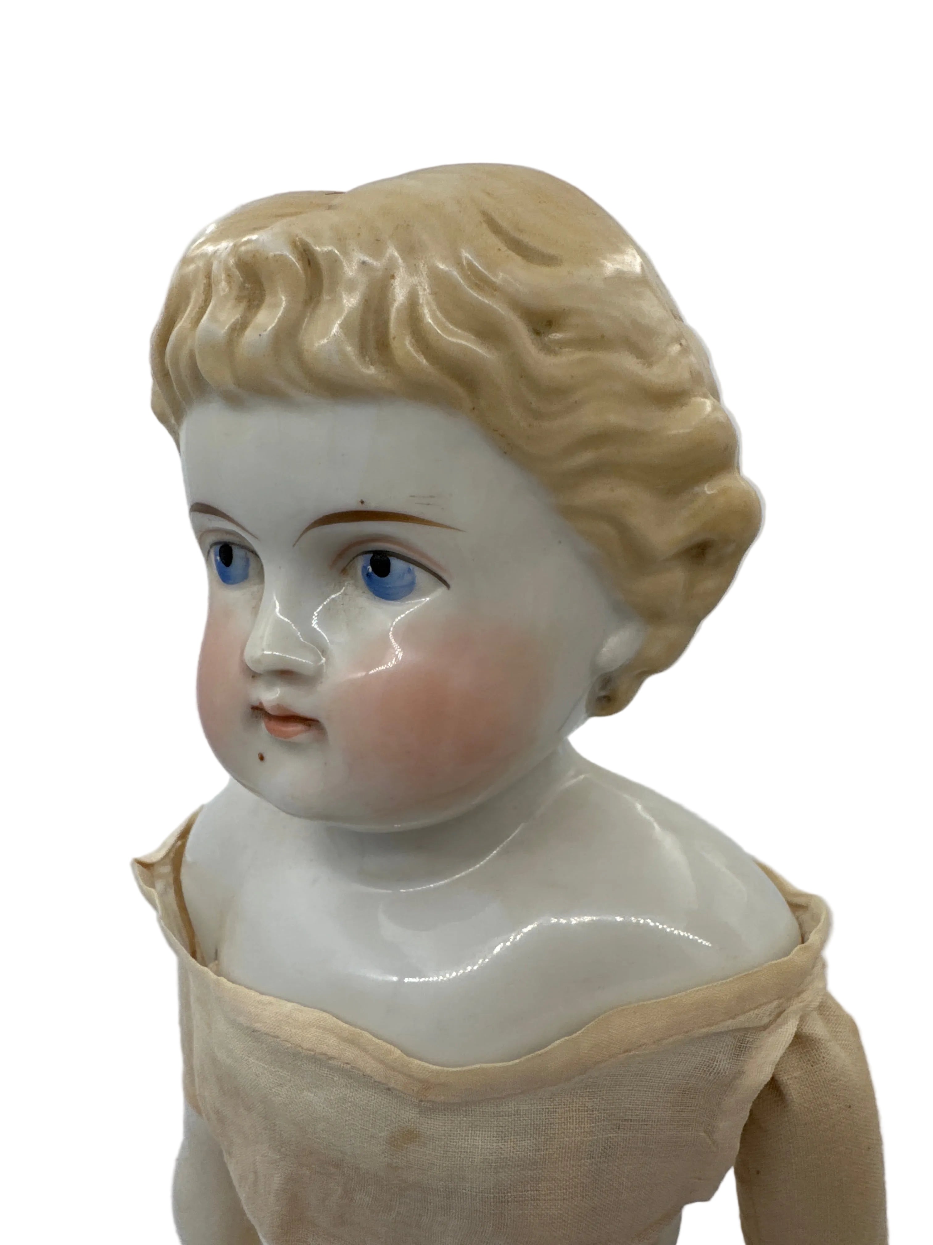 Antique German Alt, Beck & Gottschalck (ABG) China Head Doll, Circa 1865–1870, 21 Inches