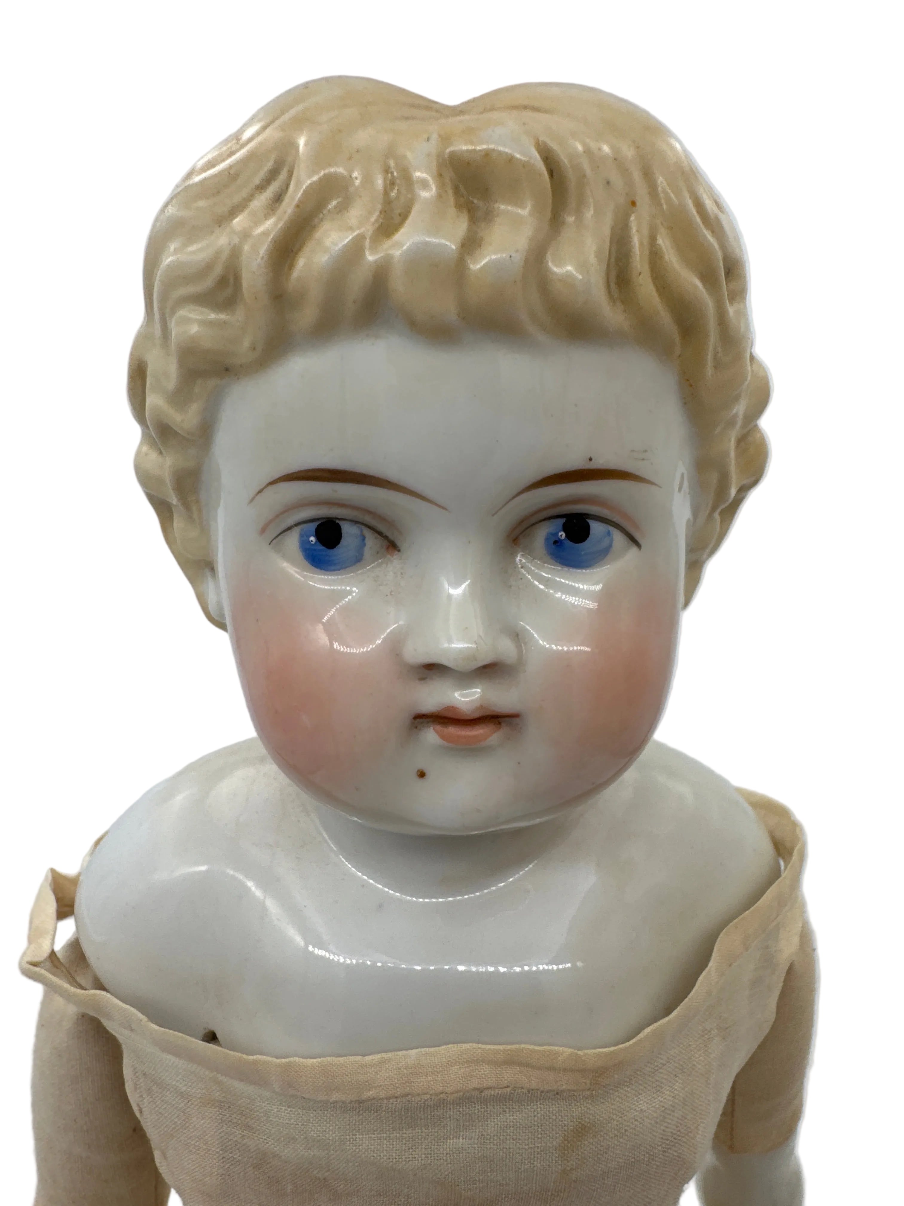 Antique German Alt, Beck & Gottschalck (ABG) China Head Doll, Circa 1865–1870, 21 Inches