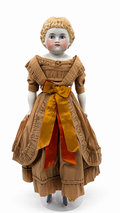 Antique German Alt, Beck & Gottschalck (ABG) China Head Doll, Circa 1865–1870, 21 Inches